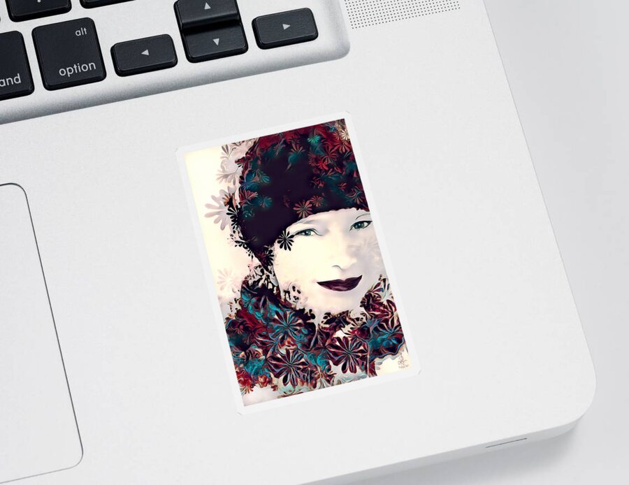Flower Sticker featuring the digital art Flower Girl by Pennie McCracken