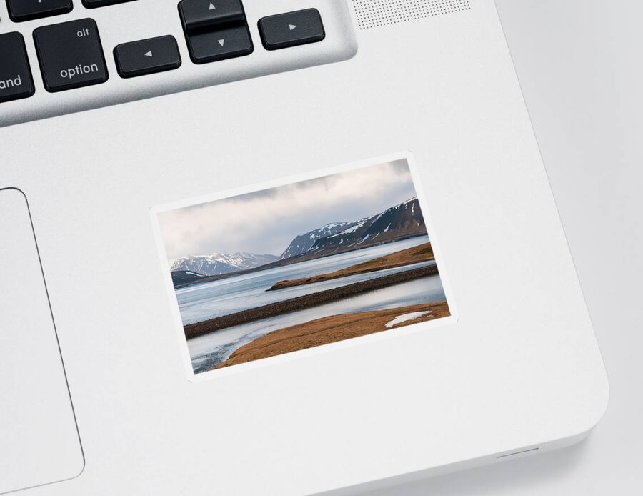 Icelandic Sticker featuring the photograph Icelandic mountain Landscape by Michalakis Ppalis