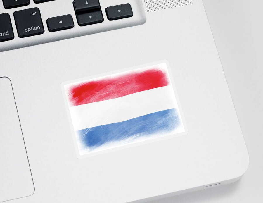 Flag Sticker featuring the photograph Netherlands flag #2 by Les Cunliffe