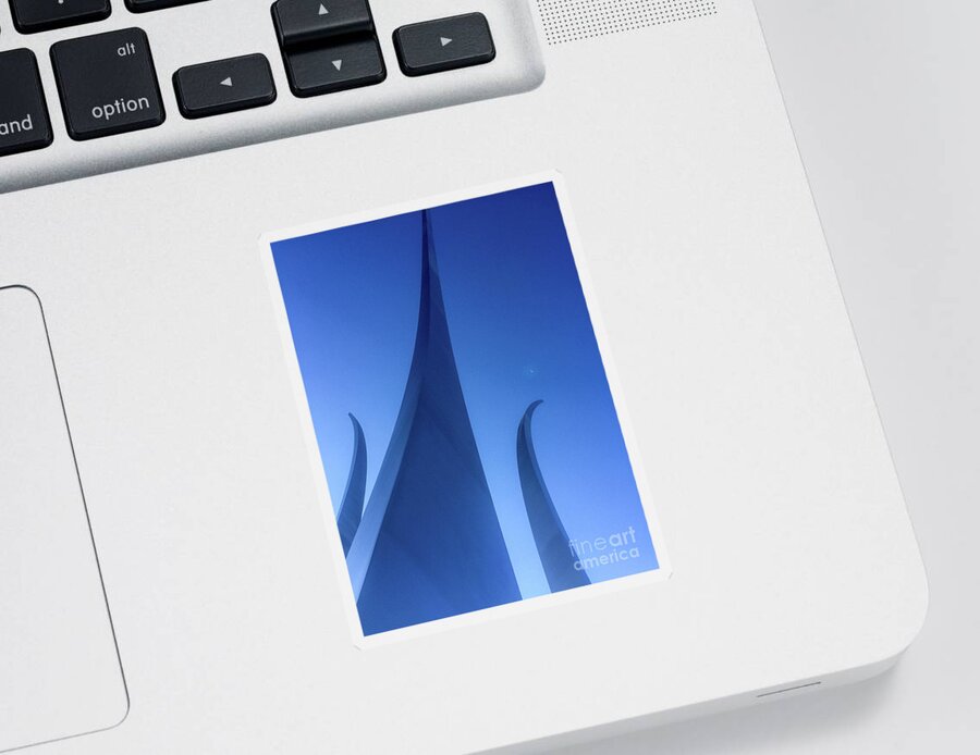 Air Force Sticker featuring the photograph US Air Force Memorial #2 by Thomas Marchessault