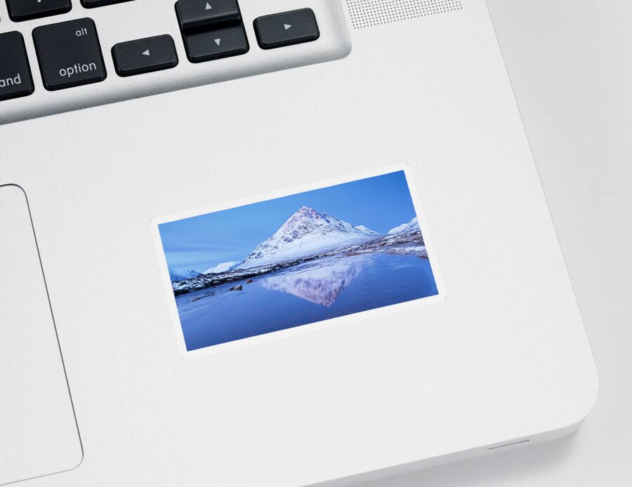 Glencoe Sticker featuring the photograph Winter in Glencoe #2 by Stephen Taylor
