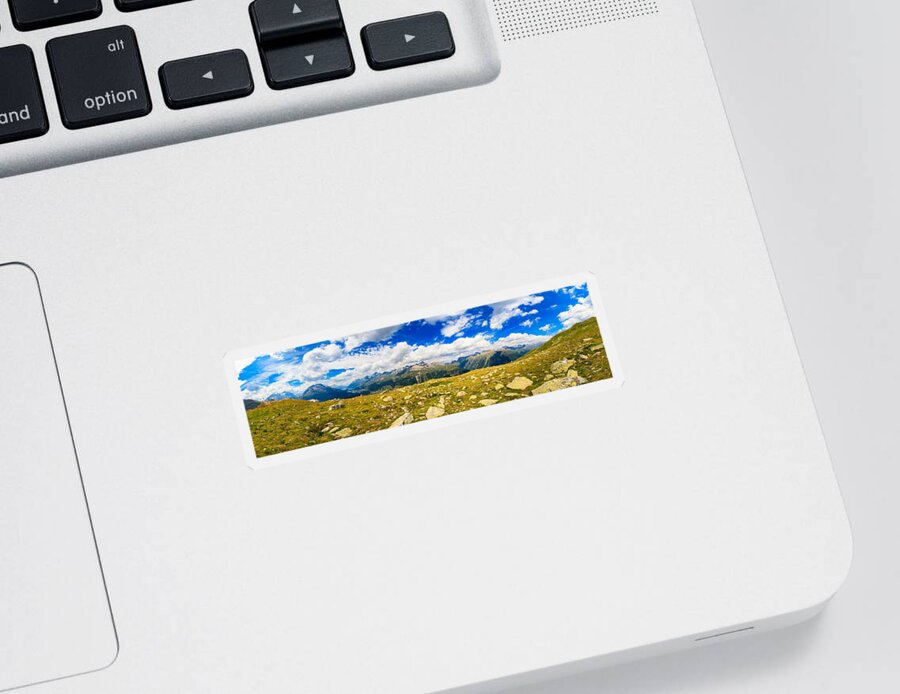Bavarian Sticker featuring the photograph Swiss Mountains #26 by Raul Rodriguez