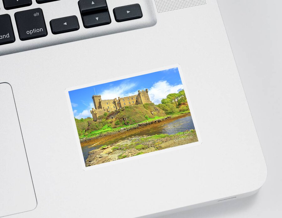 Isle Of Skye Sticker featuring the photograph Dunvegan Castle landscape #3 by Benny Marty