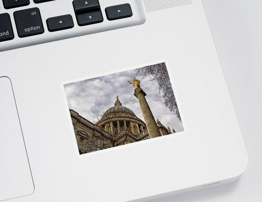 Religion Sticker featuring the photograph St Pauls Cathedral #3 by Shirley Mitchell