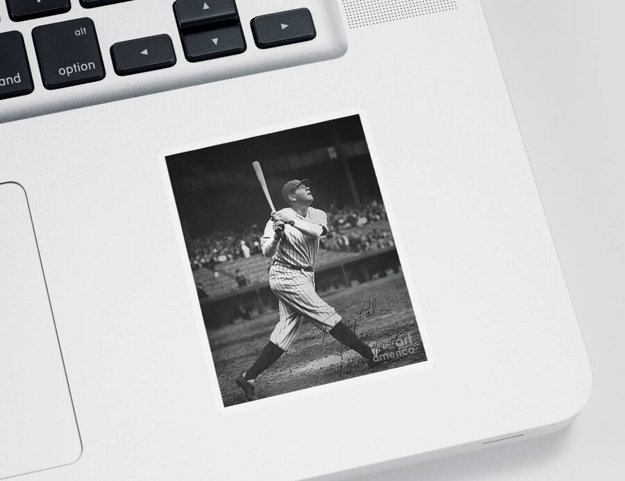 #faatoppicks Sticker featuring the photograph Babe Ruth by American School