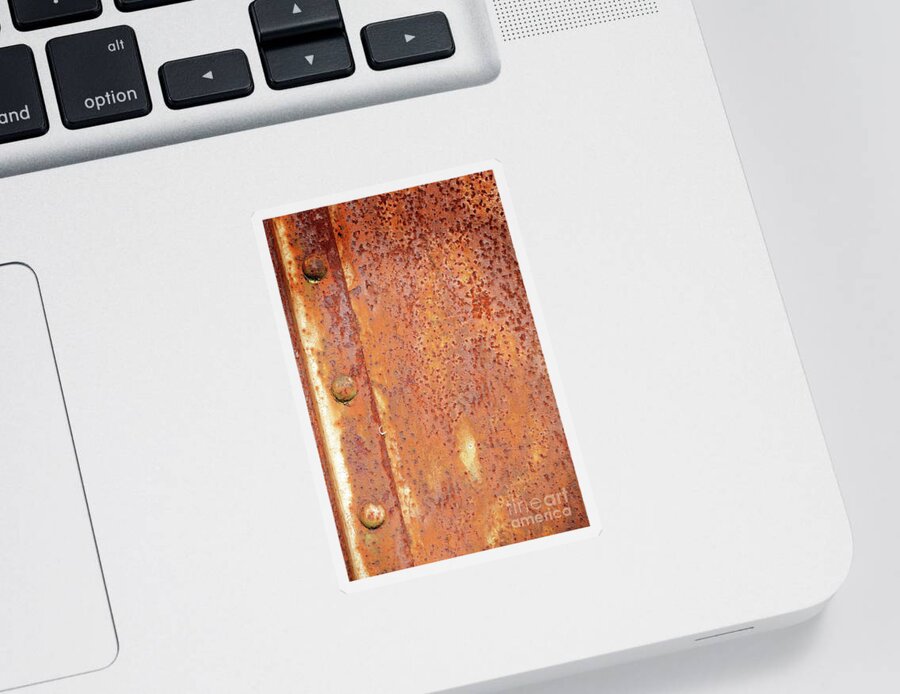 Abstract Sticker featuring the photograph Rusty Metal #49 by Tom Gowanlock