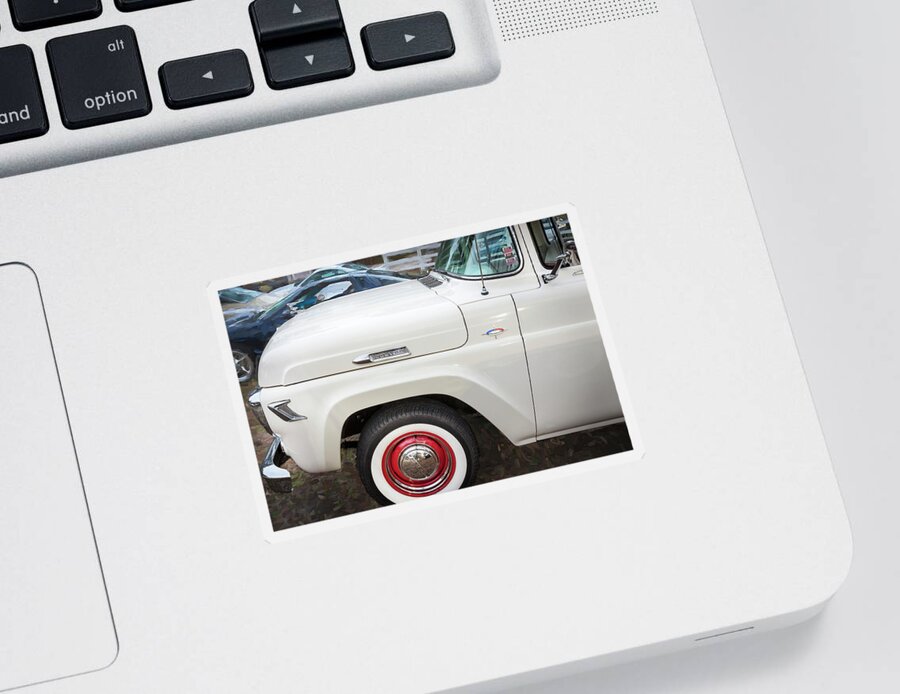 57 Ford Sticker featuring the photograph 1957 Ford F100 Pickup Truck #5 by Rich Franco