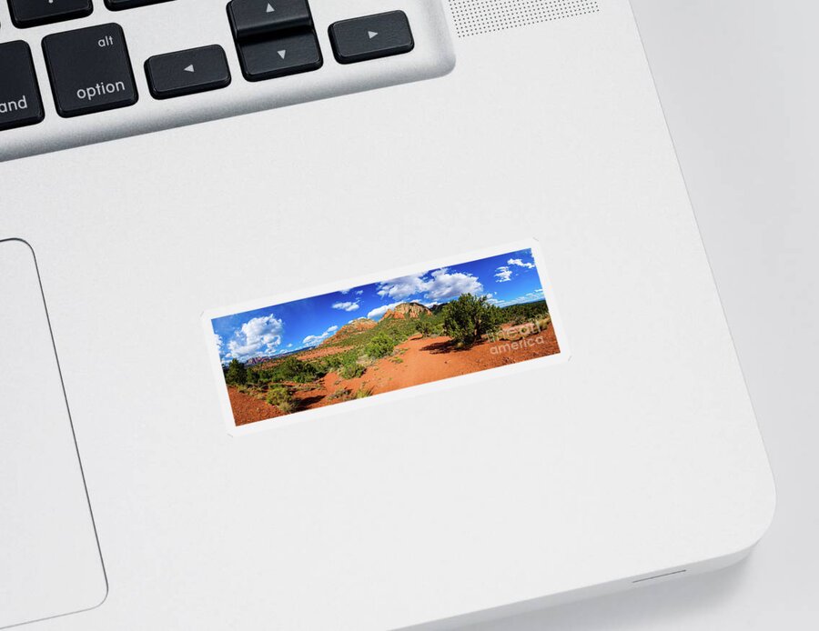 Arizona Sticker featuring the photograph Beautiful Sedona Panorama #5 by Raul Rodriguez