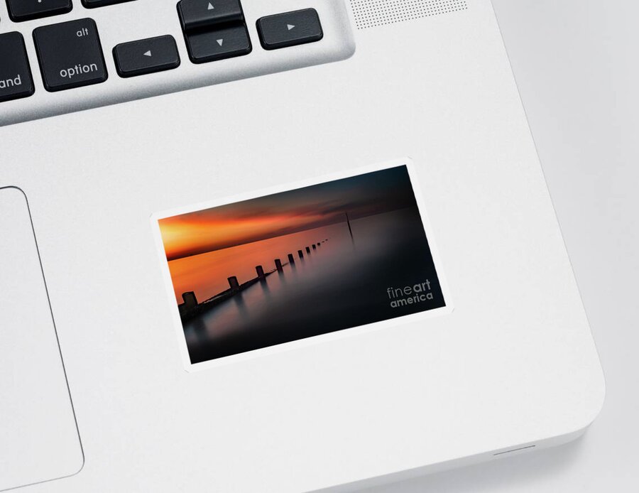 Sunset Sticker featuring the photograph Seascape Sunset #5 by Adrian Evans