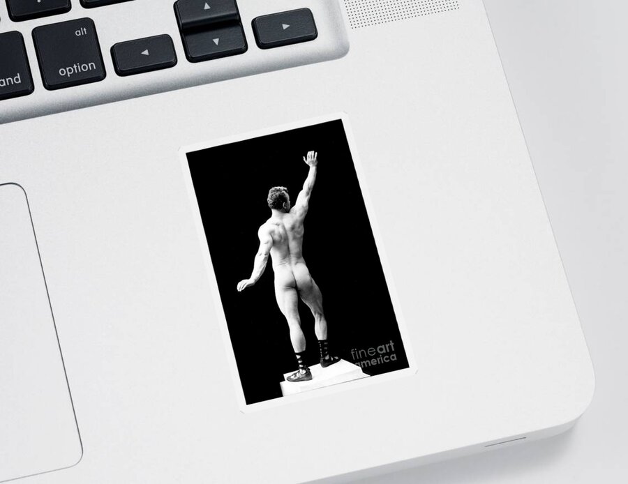Erotica Sticker featuring the photograph Eugen Sandow, Father Of Modern #6 by Science Source