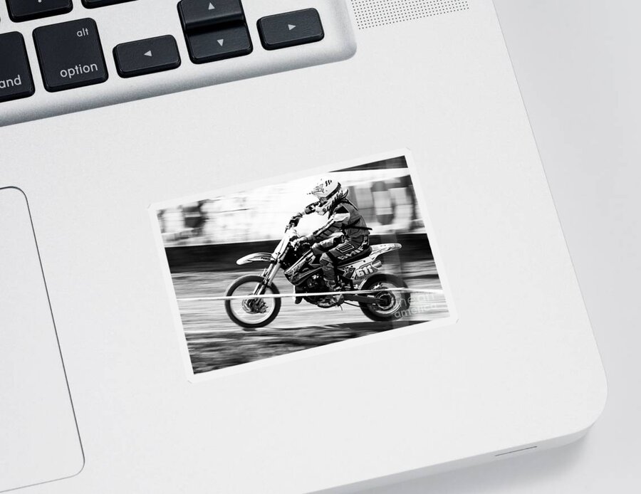 Bike Sticker featuring the photograph Motocross #6 by Ang El