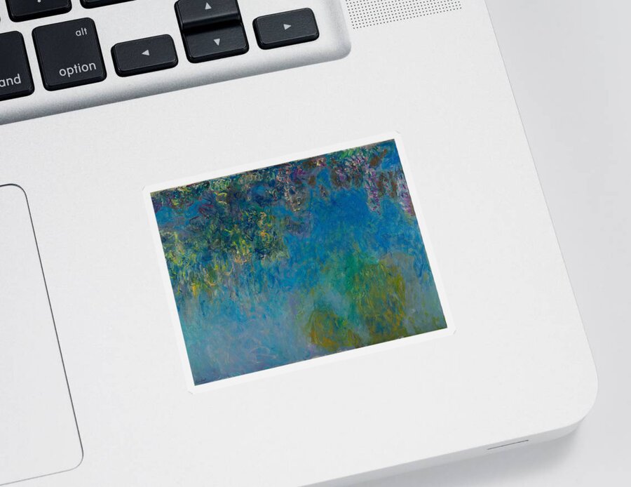 Claude Monet Sticker featuring the painting Wisteria by Claude Monet