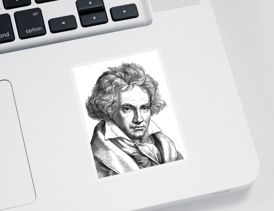 18th Century Sticker featuring the photograph LUDWIG van BEETHOVEN #8 by Granger