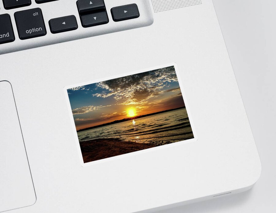 Horizontal Sticker featuring the photograph Sunset #8 by Doug Long
