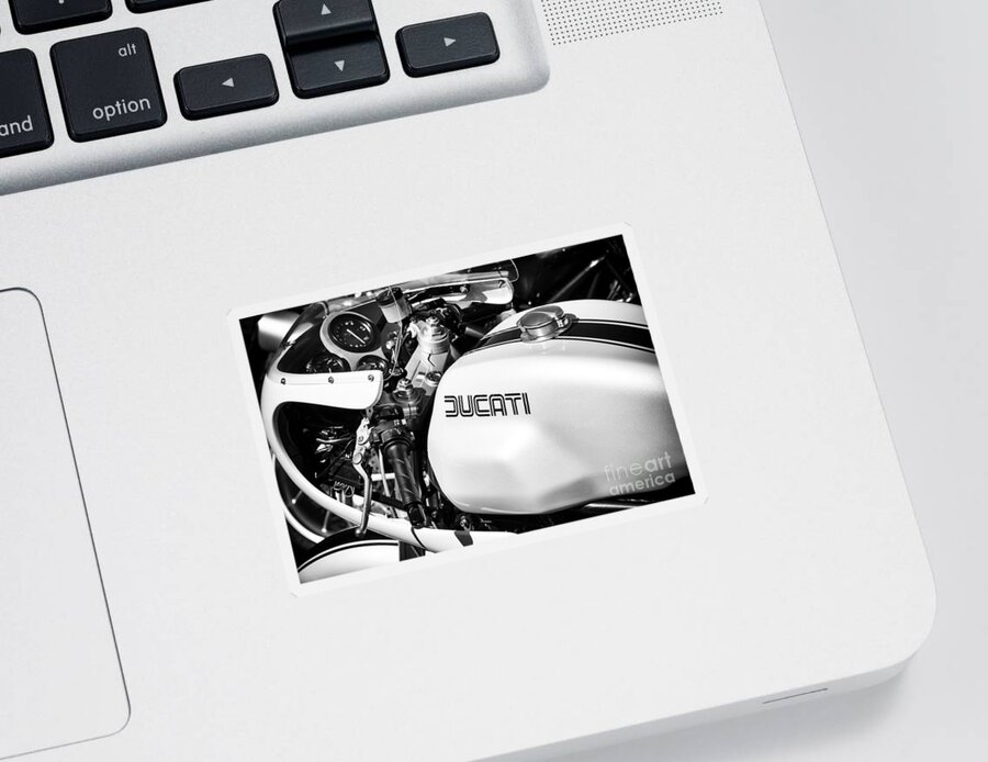 Ducati Sticker featuring the photograph 900 SS Custom by Tim Gainey