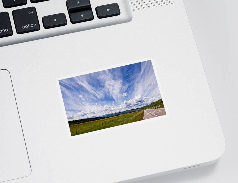 Digital Art Sticker featuring the photograph A Country Scene by Vivian Christopher