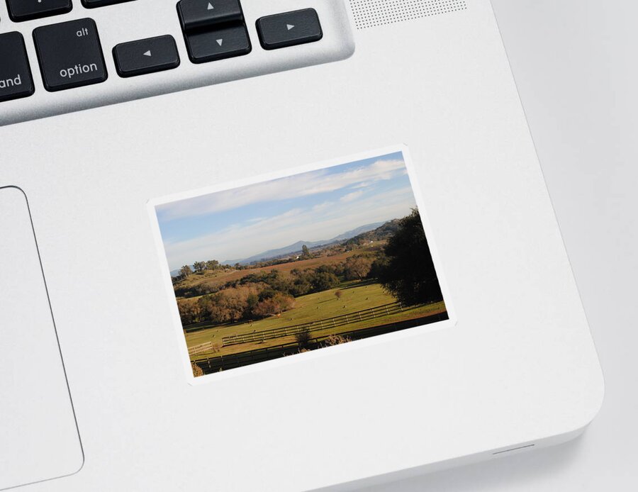 Landscape Sticker featuring the digital art A Day in the country by Steven Wills