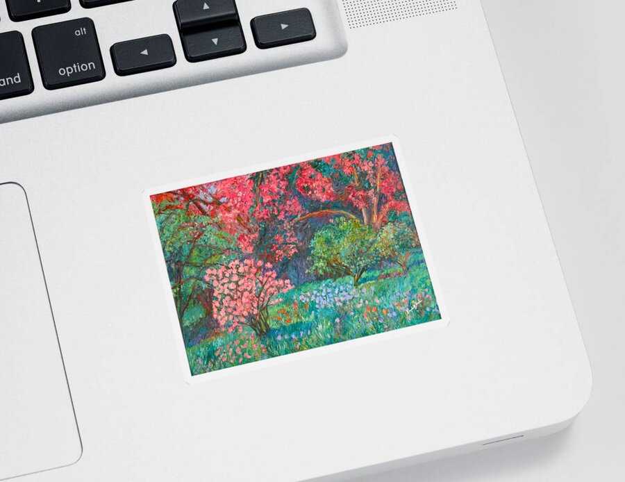 Landscape Sticker featuring the painting A Memory by Kendall Kessler