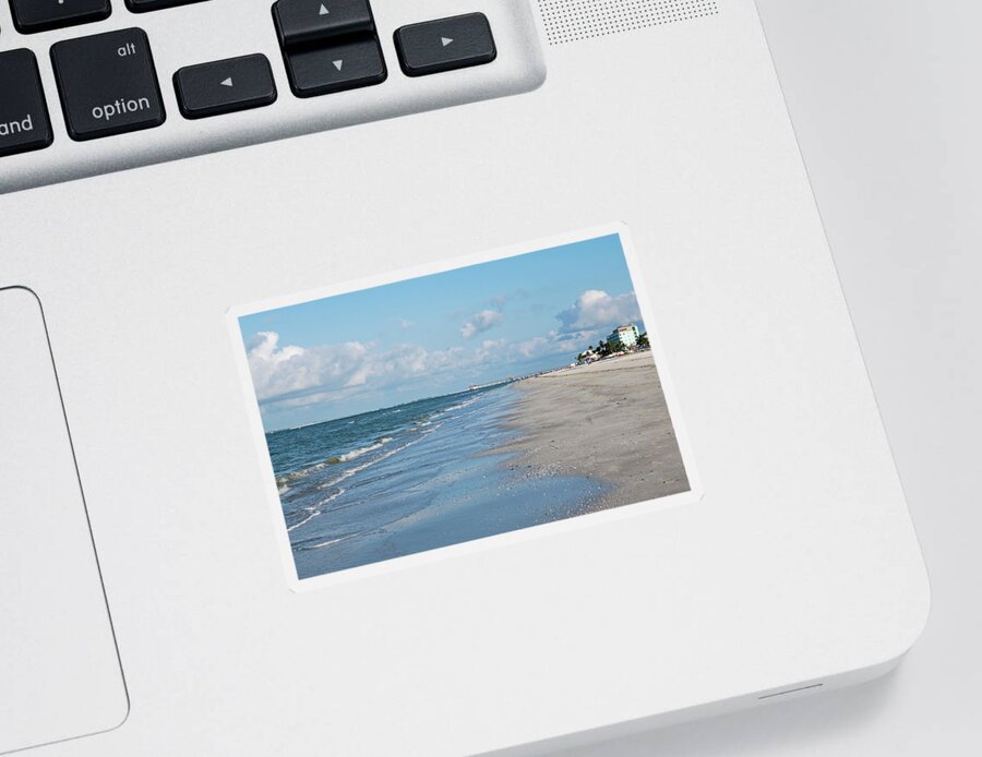 Fort Sticker featuring the photograph A morning walk on Fort Myers Beach Fort Myers Florida by Toby McGuire