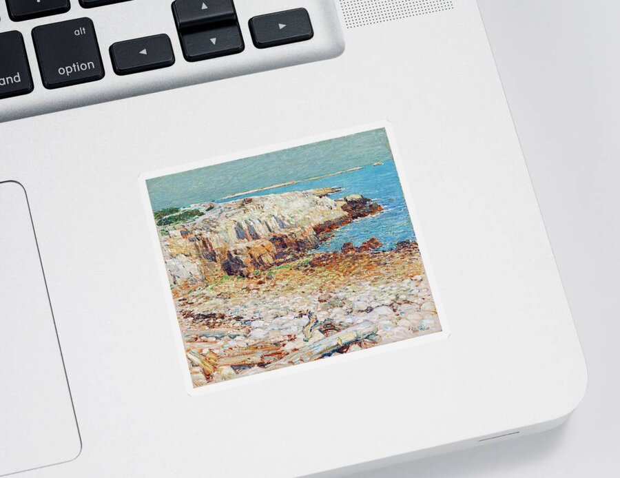 Childe Hassam Sticker featuring the painting A North East Headland by Childe Hassam