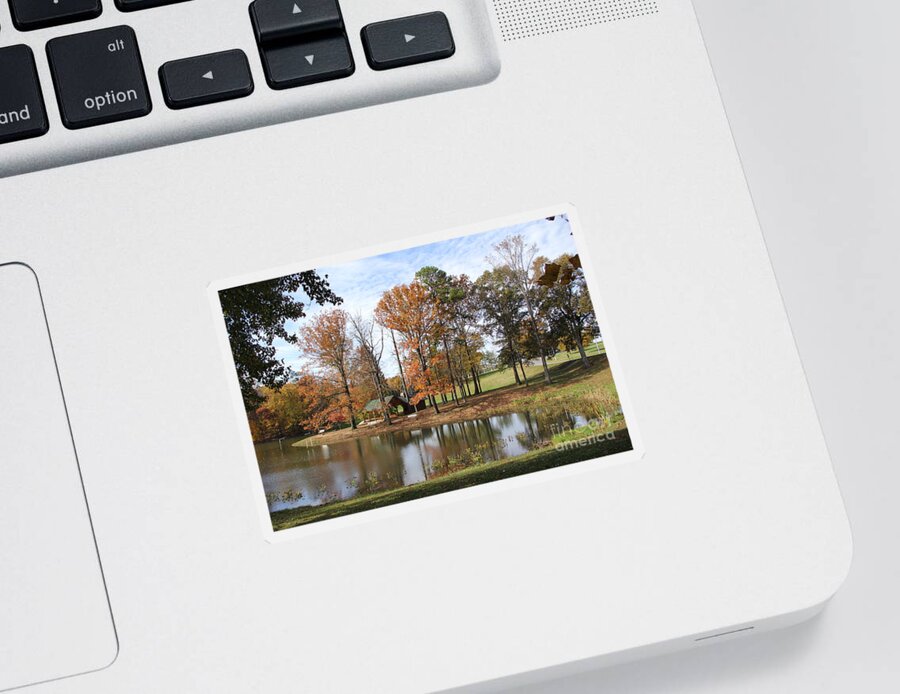 Pond Sticker featuring the photograph A Peaceful Spot by Allen Nice-Webb