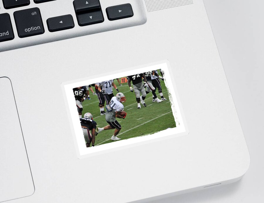 Tight End Sticker featuring the photograph Aaron Hernandez by Mike Martin