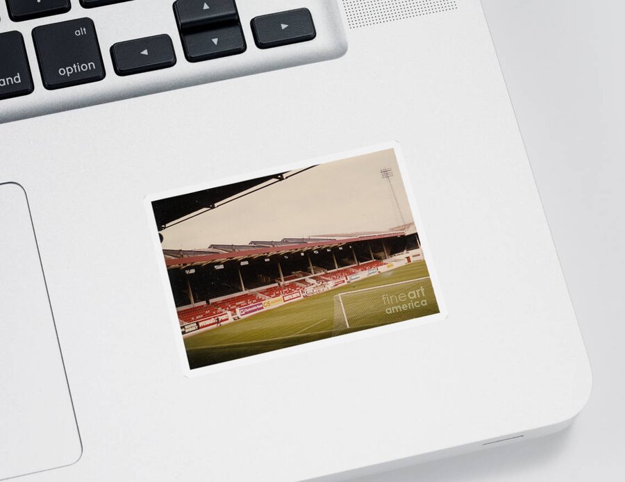  Sticker featuring the photograph Aberdeen FC - Pittodrie - Main Stand 2 - August 1981 by Legendary Football Grounds