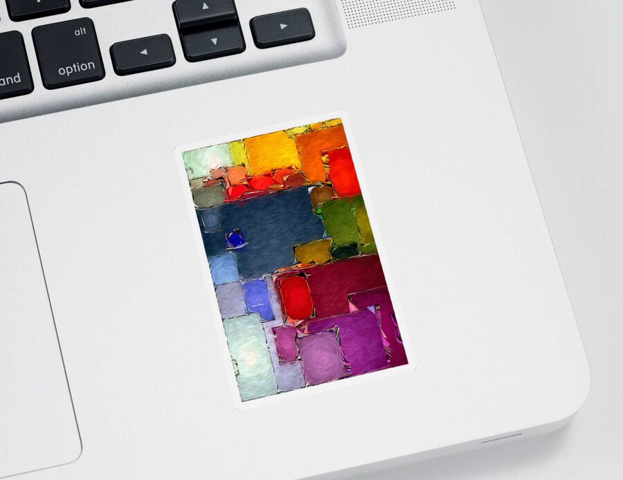 Rafael Salazar Sticker featuring the digital art Abstract 005 by Rafael Salazar