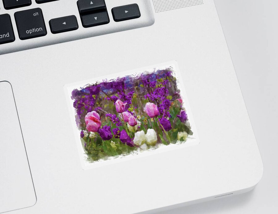 Flower Sticker featuring the photograph Abstract Flower Watercolor XIII by Ricky Barnard
