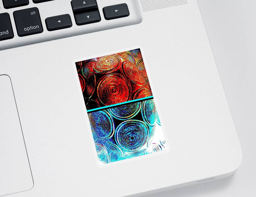 #abstractfusion275 Sticker featuring the digital art Abstract Fusion 275 by Will Borden