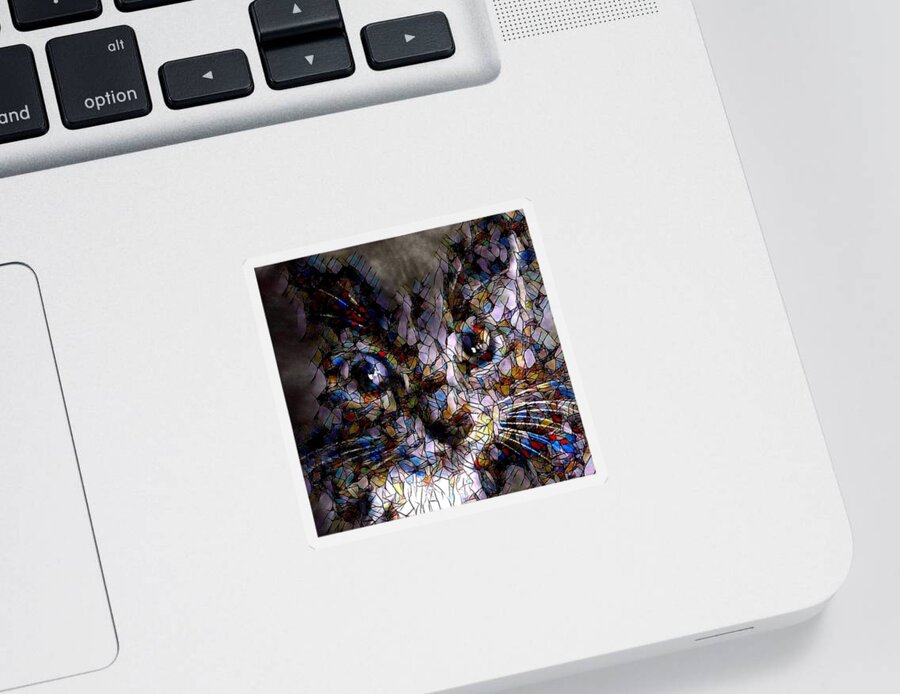 Digital Art Sticker featuring the photograph Abstract Houdini by Artful Oasis 1 by Belinda Cox