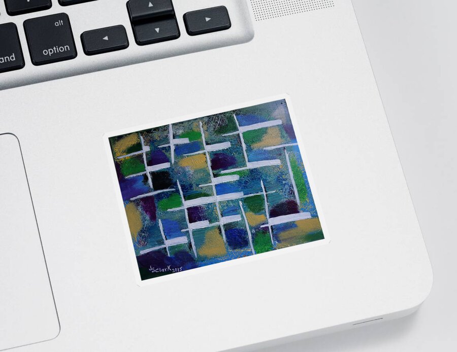 Abstract Sticker featuring the painting Abstract II by Jimmy Clark