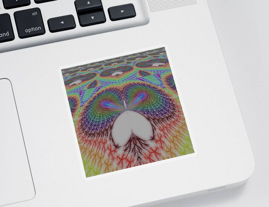 James Smullins Sticker featuring the digital art Abstract Owl Perspective by James Smullins
