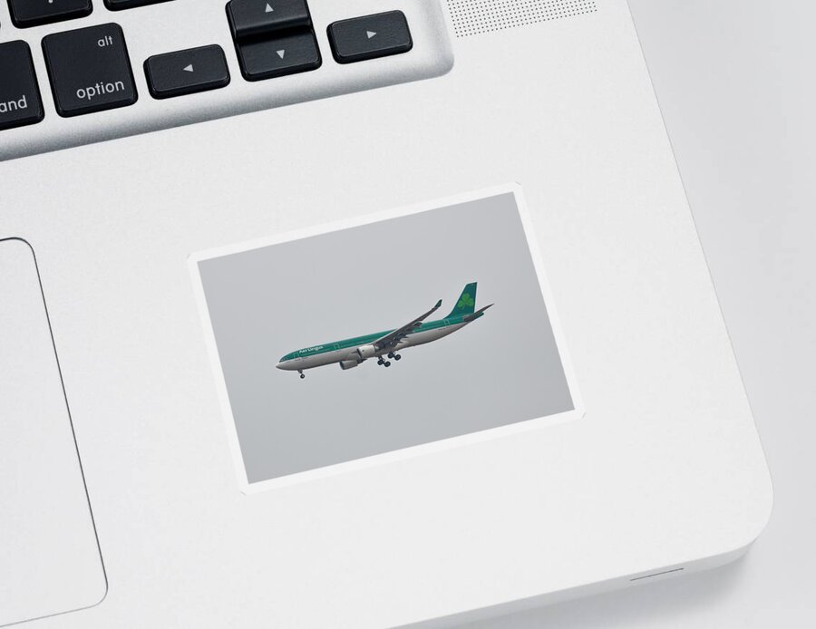 Aer Lingus Sticker featuring the photograph Aer Lingus Airbus A330 by Brian MacLean