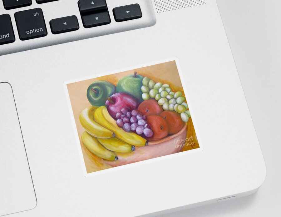 Fruit Sticker featuring the painting Affluent by Saundra Johnson