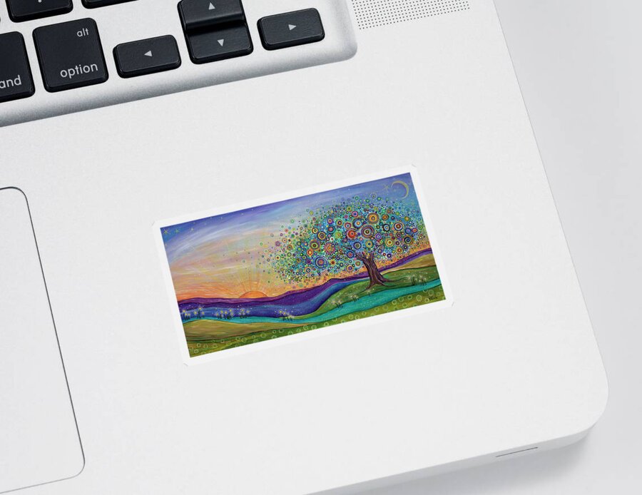 Landscape Sticker featuring the painting Afterglow - This Beautiful Life by Tanielle Childers