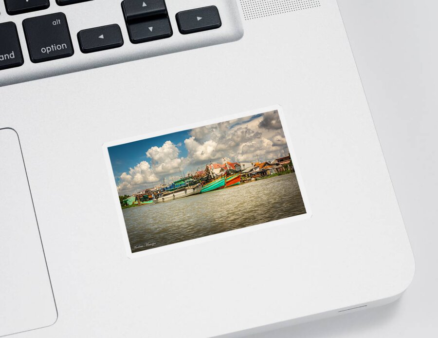 Boats Sticker featuring the photograph Afternoon on the River by Andrew Matwijec