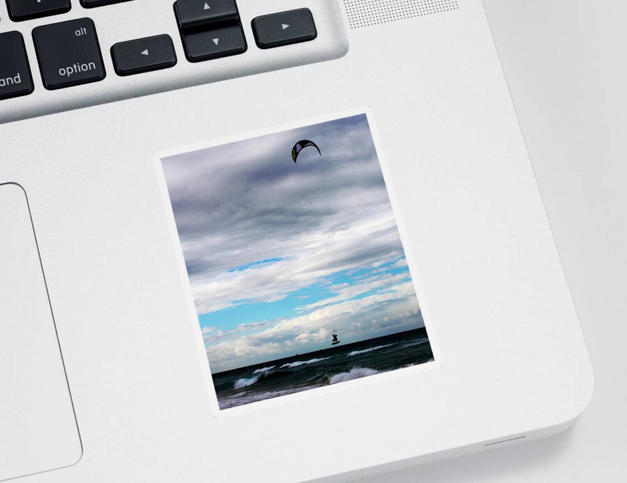  Seascape Sticker featuring the photograph Air - Surfer's Paradise #4 by Susan Vineyard