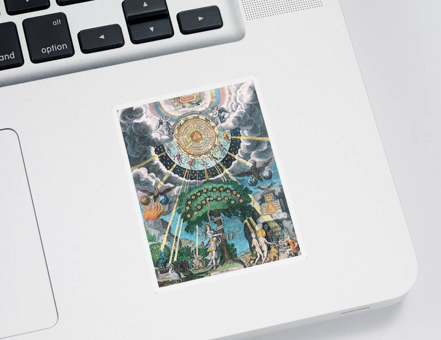 Illustration Sticker featuring the photograph Alchemy Coagulation by Science Source