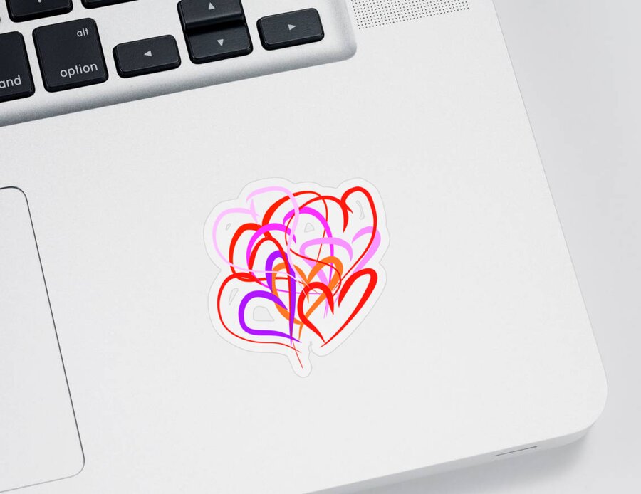 Love Sticker featuring the digital art All about love by Cristina Stefan