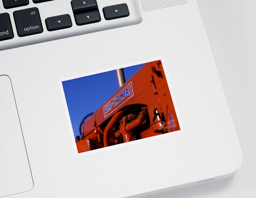 Allis-chalmers Sticker featuring the photograph Allis-Chalmers Vintage Tractor by Art Whitton
