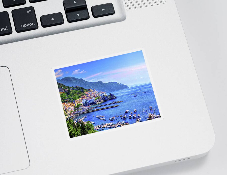 Amalfi Sticker featuring the photograph Amalfi on the Coast by TK Goforth
