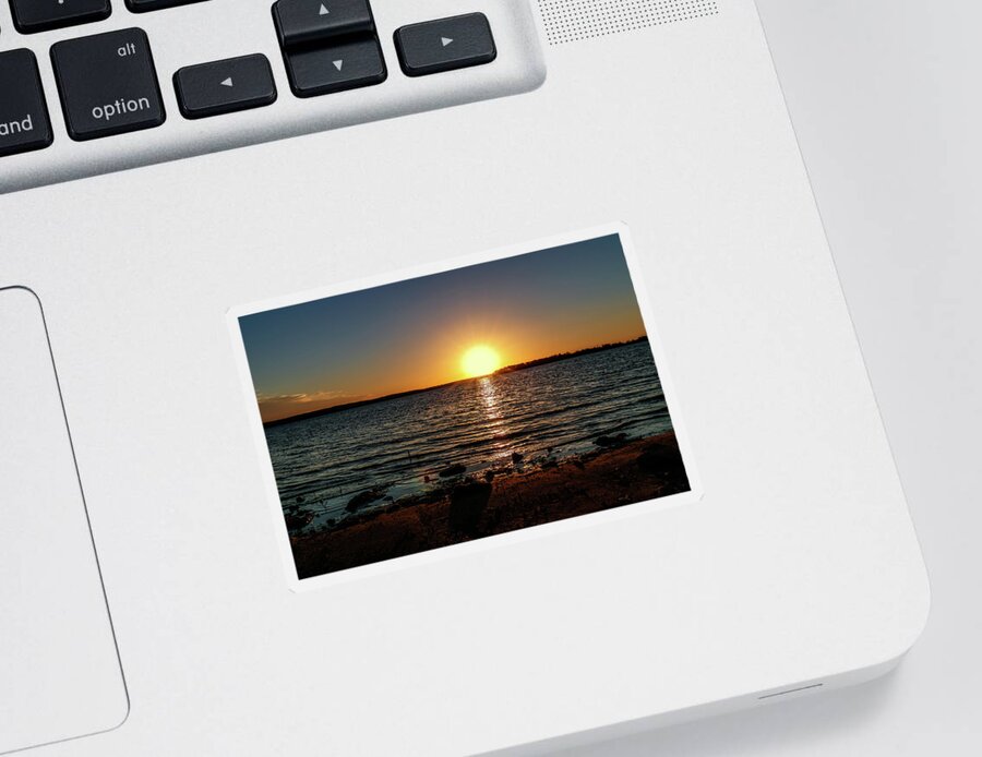 Horizontal Sticker featuring the photograph Amazing Sunset by Doug Long