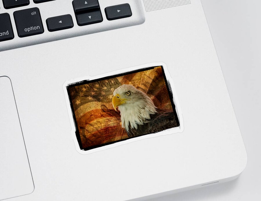 American Bald Eagle Sticker featuring the photograph American Icons by Susan Candelario