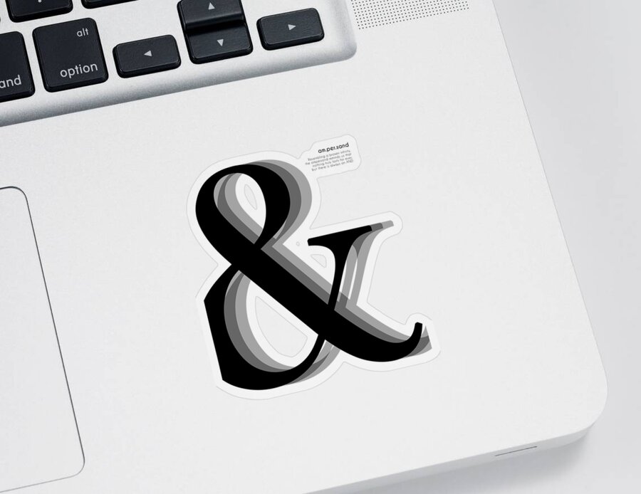 Ampersand - And Symbol - Minimalist Print Sticker