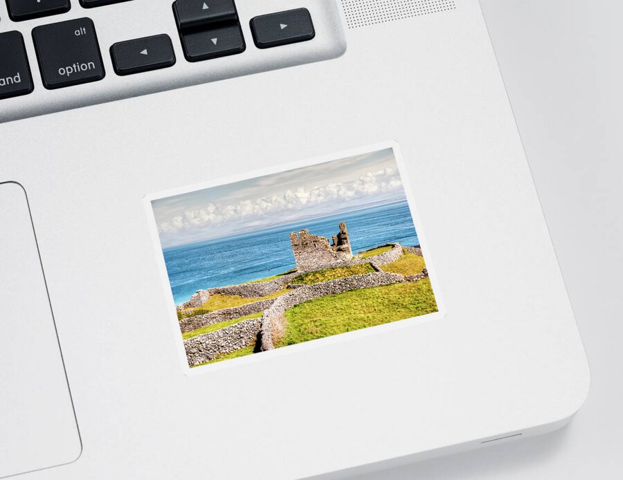 Aran Islands Sticker featuring the photograph An Ancient Irish Castle by Natasha Bishop