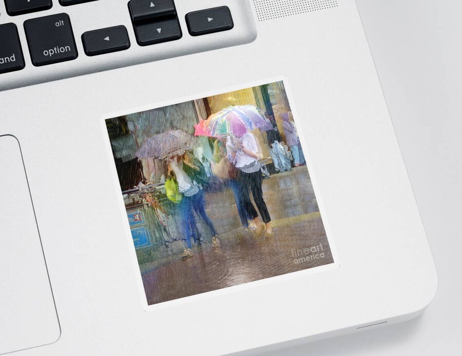Rain Sticker featuring the photograph An Odd Sharp Shower by LemonArt Photography