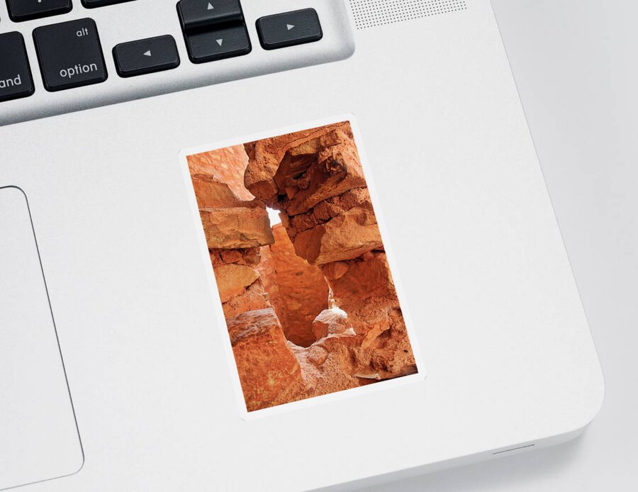 Cliff Dwellings Sticker featuring the photograph Anasazi Cliff Dwellings #8 by Lorraine Baum