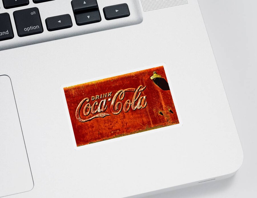 Ice Box Sticker featuring the photograph Antique soda cooler 3 by Stephen Anderson