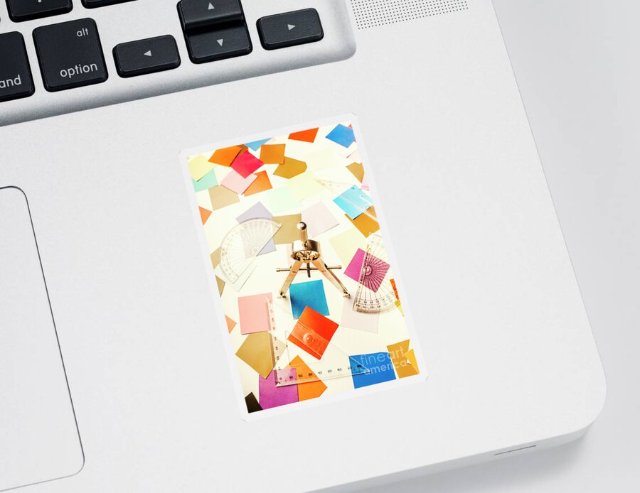 Geometry Sticker featuring the photograph Architects colour pallet by Jorgo Photography